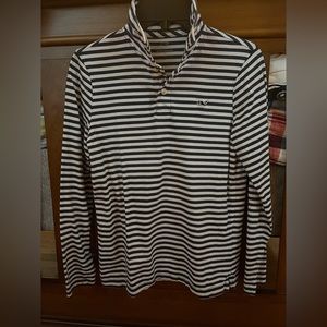 Boys Vineyard Vines long sleeve polo shirt on navy and white stripe! Size small
